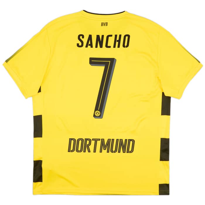 2017-18 Borussia Dortmund Home Shirt Sancho #7 - 6/10 - (XL)