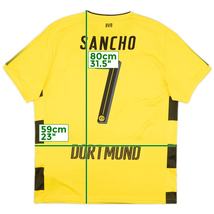 2017-18 Borussia Dortmund Home Shirt Sancho #7 - 6/10 - (XL)