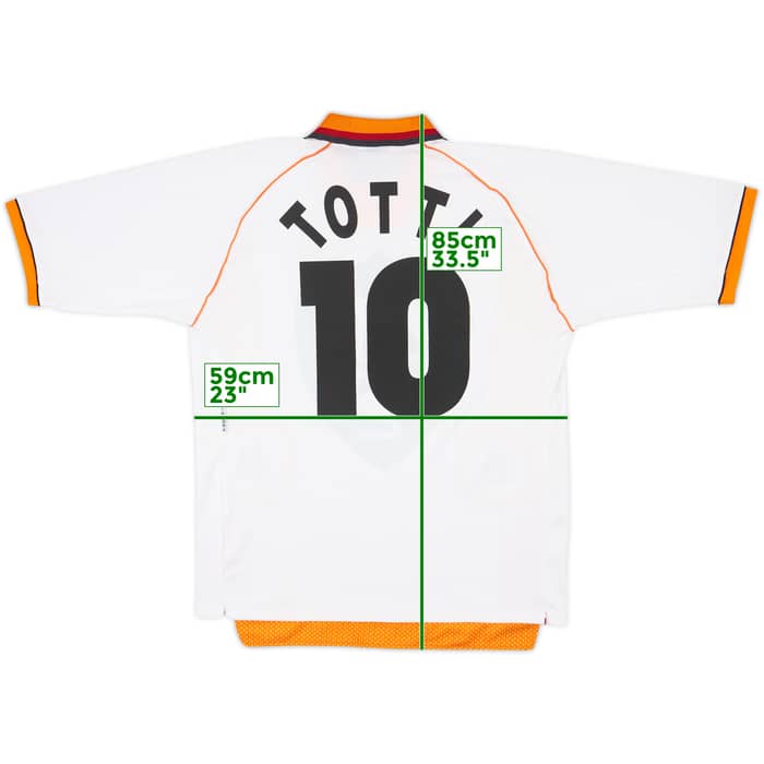 1997-98 Roma Away Shirt Totti #10 - 9/10 - (XL)