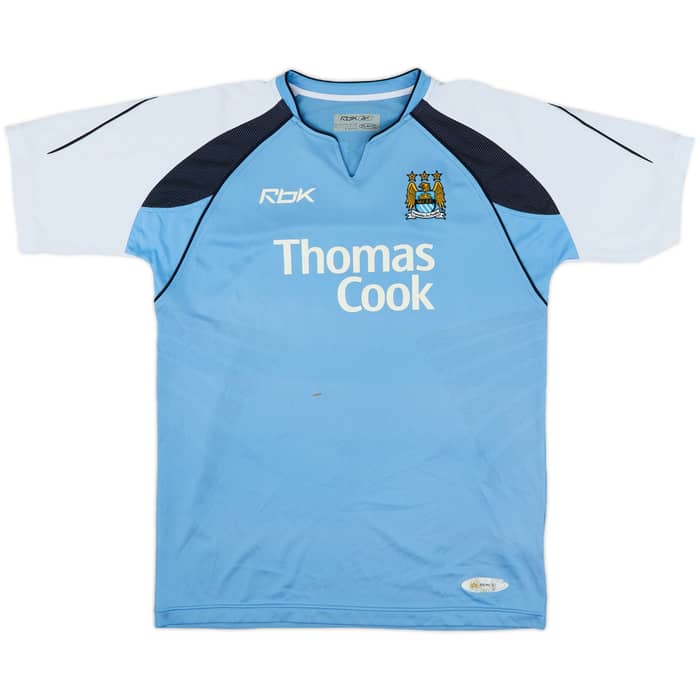 2006-07 Manchester City Home Shirt Dunne #22 - 8/10 - (M)