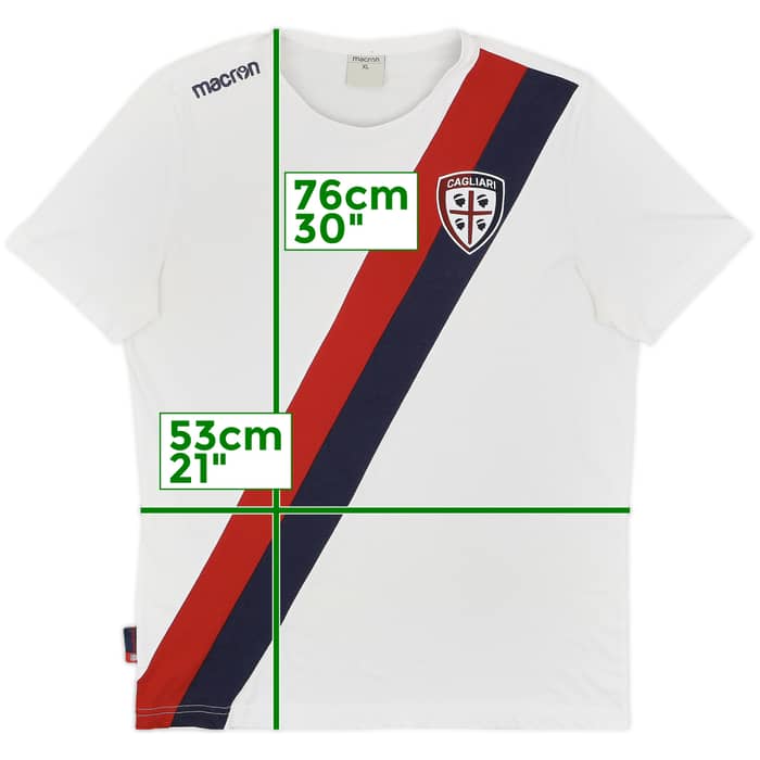 2016-17 Cagliari Macron Cotton Tee - 9/10 - (XL)