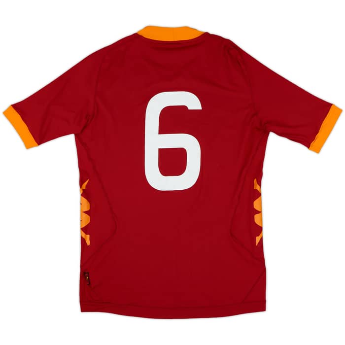 2011-12 Roma Home Shirt #6 - 8/10 - (S)