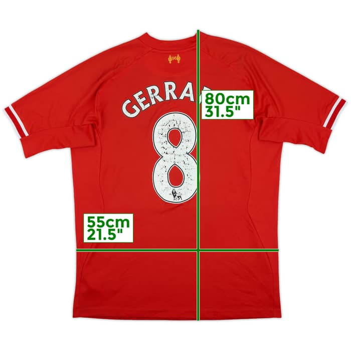 2013-14 Liverpool Home Shirt Gerrard #8 - 4/10 - (XL)