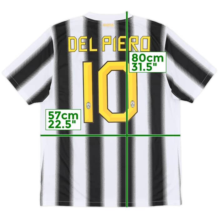 2011-12 Juventus Home Shirt Del Piero #10 - 8/10 - (L)