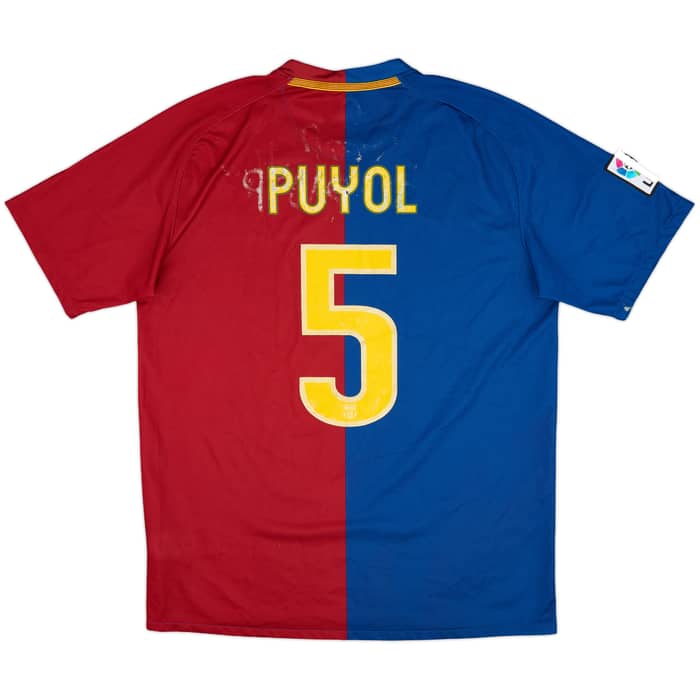 2008-09 Barcelona Home Shirt Puyol #5 - 4/10 - (L)