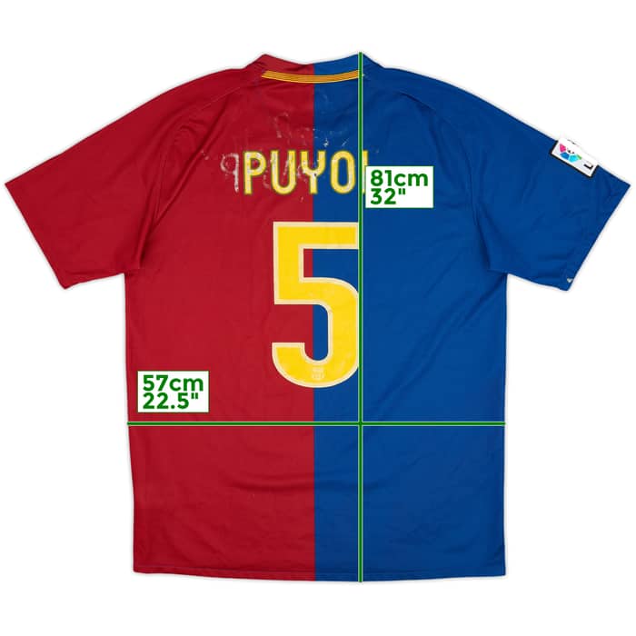 2008-09 Barcelona Home Shirt Puyol #5 - 4/10 - (L)