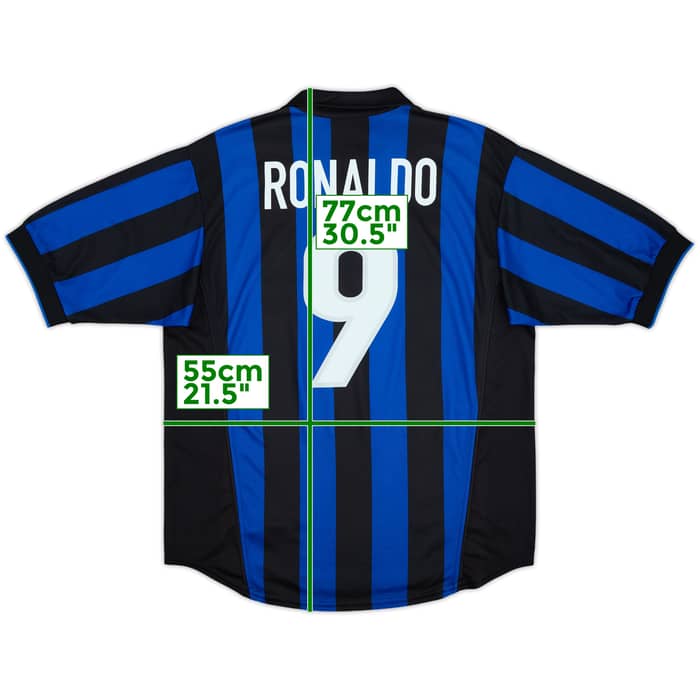 1998-99 Inter Milan Home Shirt Ronaldo #9 - 8/10 - (M)