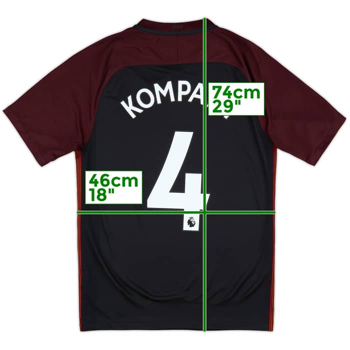 2016-17 Manchester City Away Shirt Kompany #4 - 8/10 - (S)