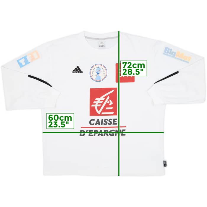 2004-05 Coupe de France Home L/S Shirt #3 - 8/10 - (XL)