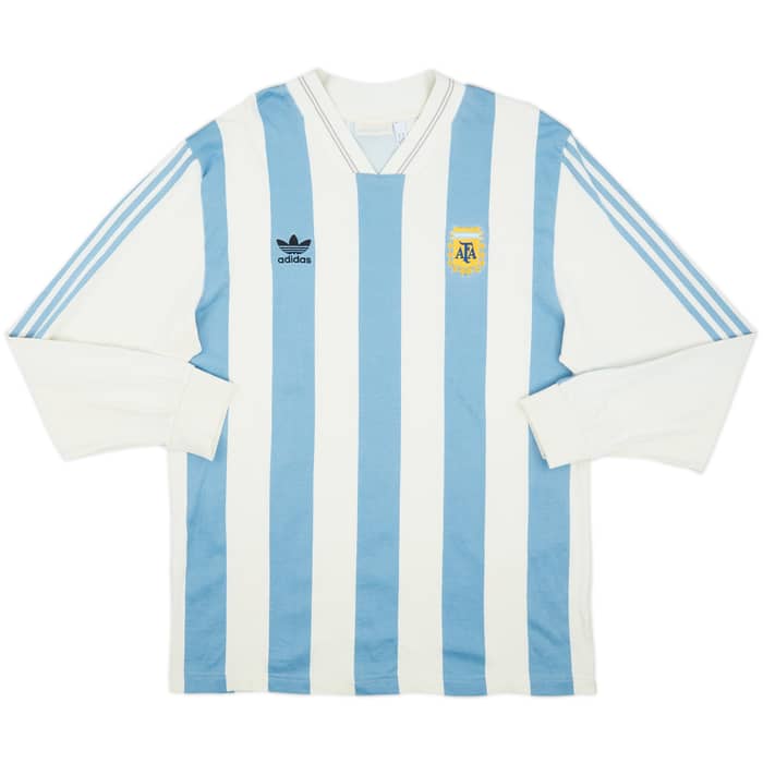 2018-19 Argentina adidas '1993' Retro Home L/S Shirt #10 (Maradona) - 8/10 - (XL)