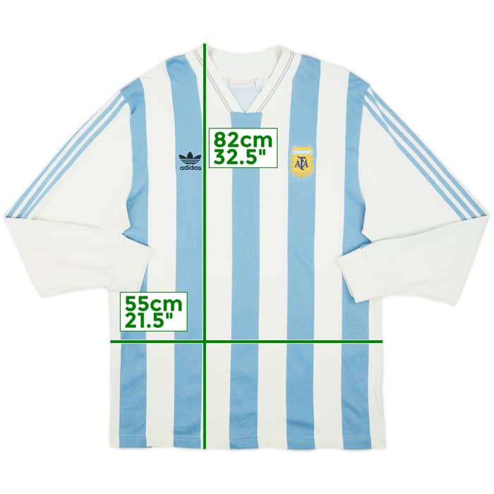 2018-19 Argentina adidas '1993' Retro Home L/S Shirt #10 (Maradona) - 8/10 - (XL)