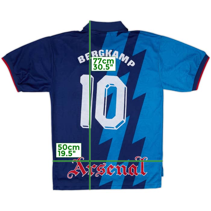 1995-96 Arsenal Away Shirt Bergkamp #10 - 7/10 - (M)