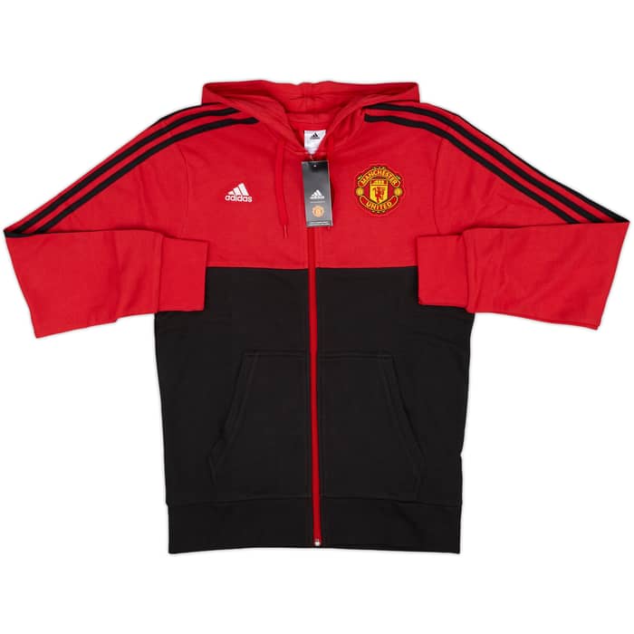 2017-18 Manchester United adidas Hooded Sweat Top (M)