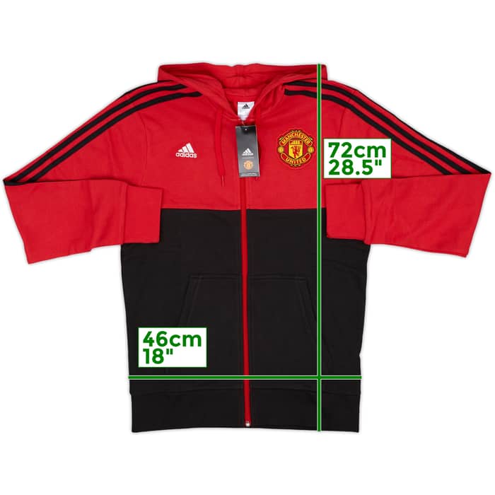 2017-18 Manchester United adidas Hooded Sweat Top (M)