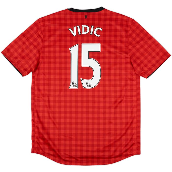 2012-13 Manchester United Home Shirt Vidic #15 (L)