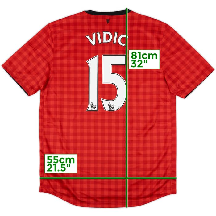 2012-13 Manchester United Home Shirt Vidic #15 (L)