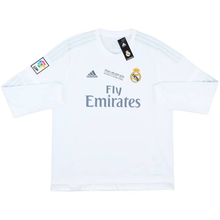 2015-16 Real Madrid Home L/S Shirt Bale #11 (XL)