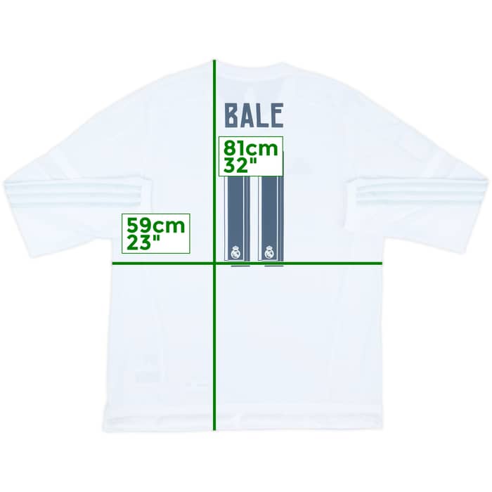 2015-16 Real Madrid Home L/S Shirt Bale #11 (XL)