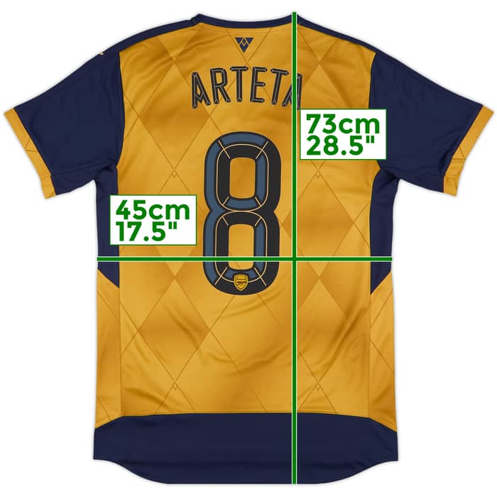 2015-16 Arsenal Away Shirt Arteta #8 (S)