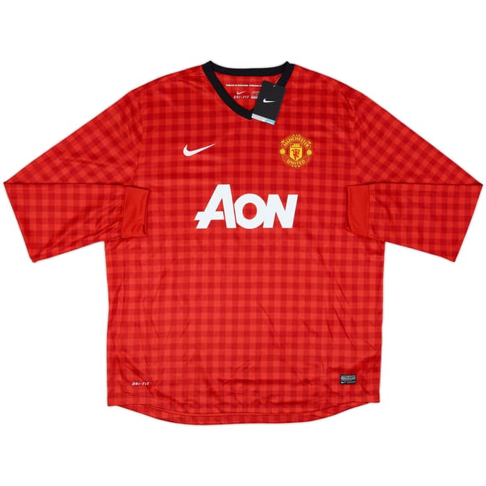 2012-13 Manchester United Home L/S Shirt Rooney #10 (XXL)