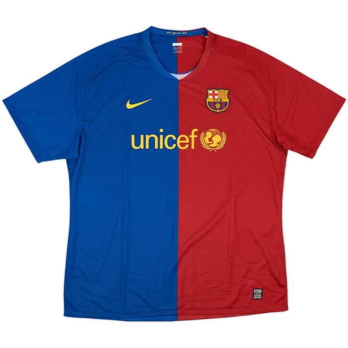 2008-09 Barcelona Player Issue Home Shirt Messi #10 (XXL)