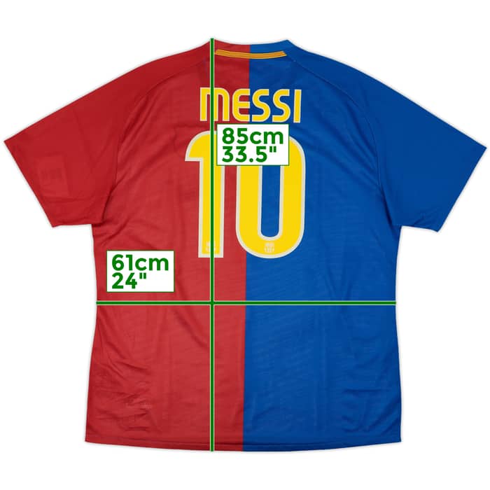 2008-09 Barcelona Player Issue Home Shirt Messi #10 (XXL)