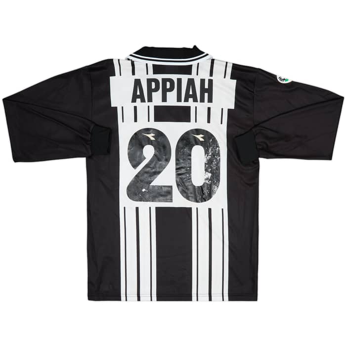 1998-99 Udinese Match Issue Home L/S Shirt Appiah #20