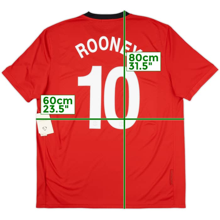 2009-10 Manchester United Home Shirt Rooney #10 (XL)