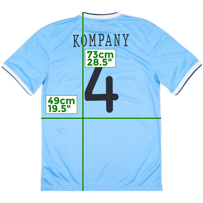 2013-14 Manchester City Home Shirt Kompany #4 (M)