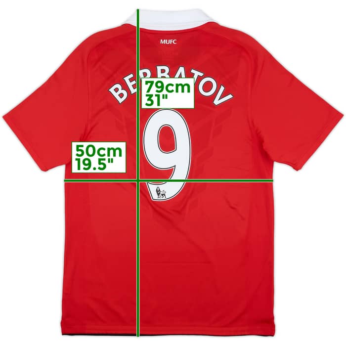 2010-11 Manchester United Home Shirt Berbatov #9 (M)