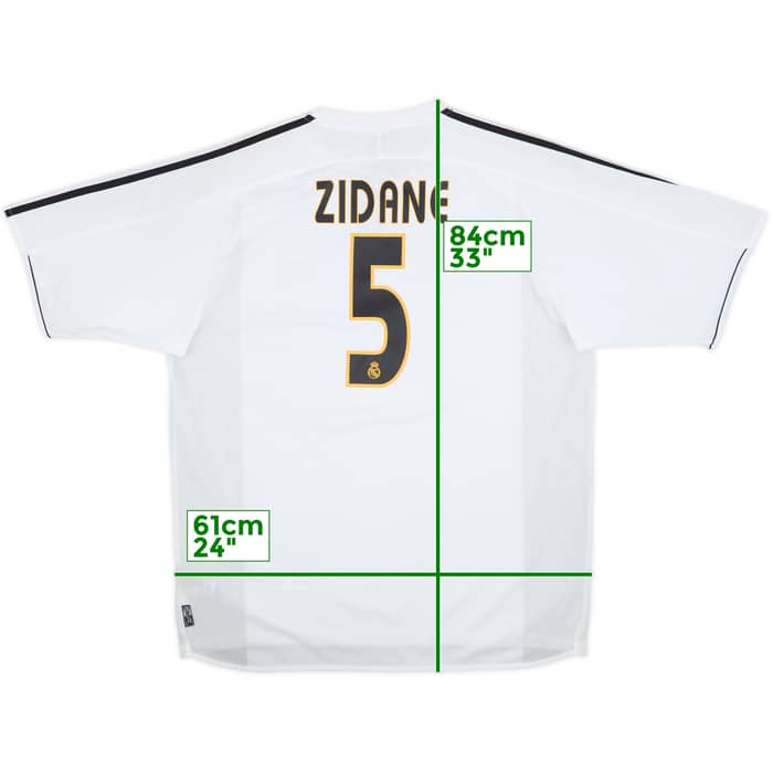 2003-04 Real Madrid Home Shirt Zidane #5 (XL)