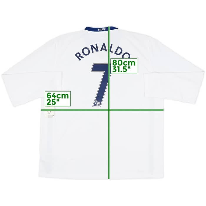 2008-10 Manchester United Away L/S Shirt Ronaldo #7 (XL)