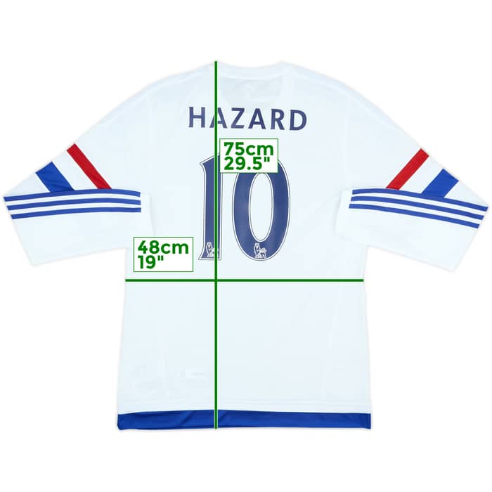 2015-16 Chelsea Player Issue Away L/S Shirt Hazard #10 (L)