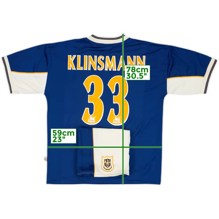 1997-98 Tottenham Away Shirt & Shorts Klinsmann #33 - 8/10 - (L)