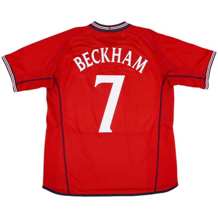 2002-04 England Away Shirt Beckham #7 - 5/10 - (L)