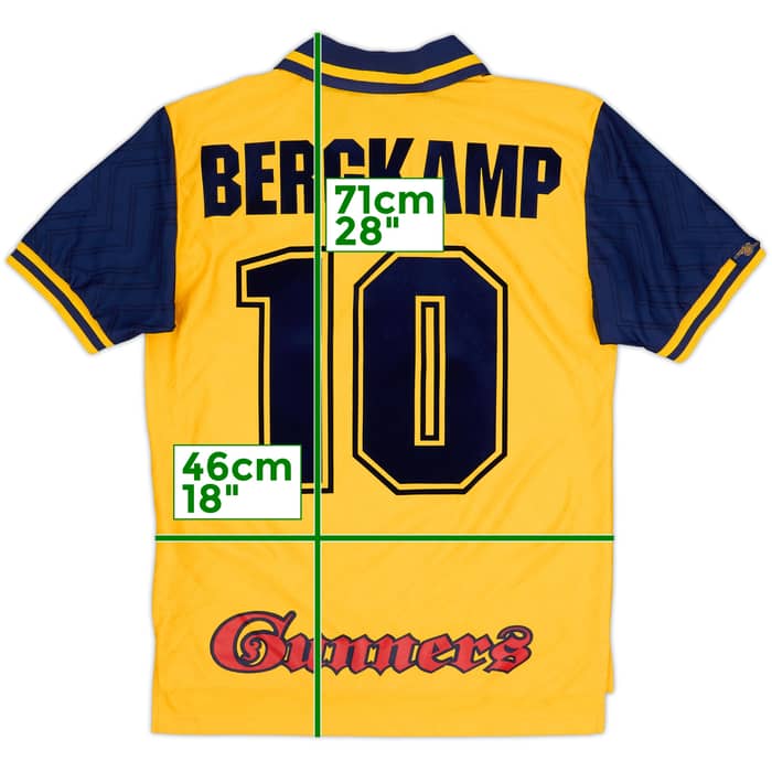 1996-97 Arsenal Away Shirt Bergkamp #10 - 7/10 - (S)