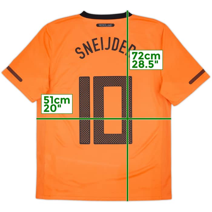 2010-11 Netherlands Home Shirt Sneijder #10 - 7/10 - (M)