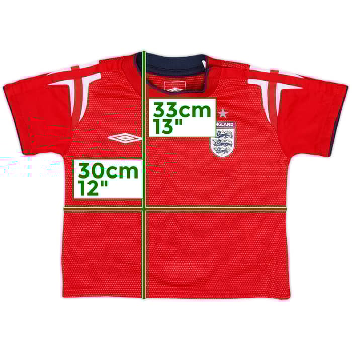 2004-06 England Away Shirt & Shorts - 8/10 - (18-24 Months)