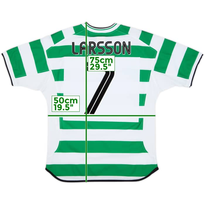 2001-03 Celtic Titular Camiseta Larsson #7 - 8/10 - (M)