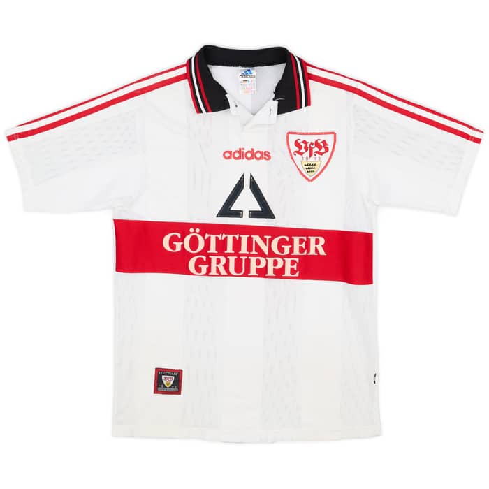 1997-98 Stuttgart Home Shirt Yakin #6 - 5/10 - (XL.Boys)