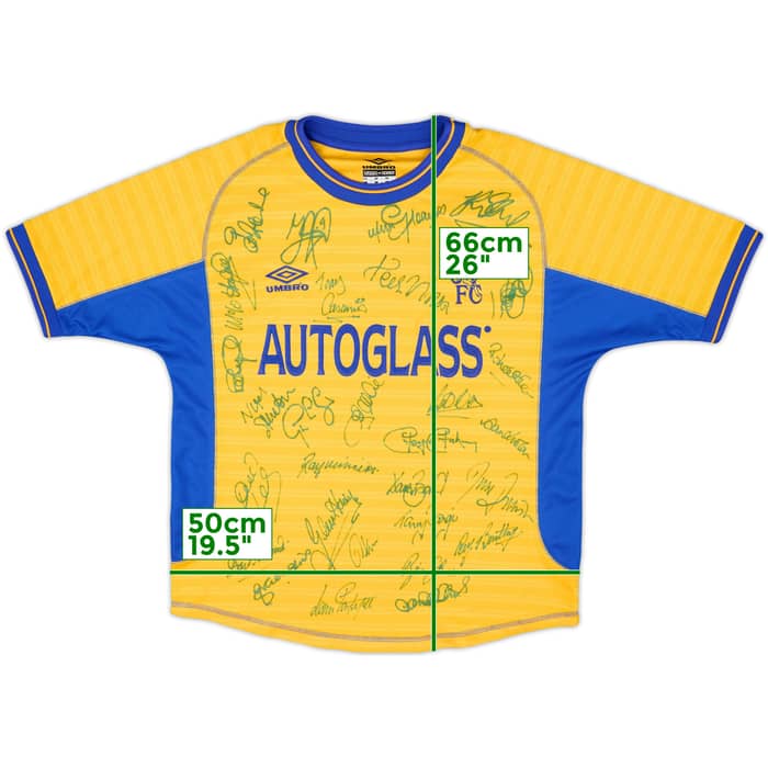 2000-01 Chelsea Squad Signed Away Shirt - 9/10 - (Y)
