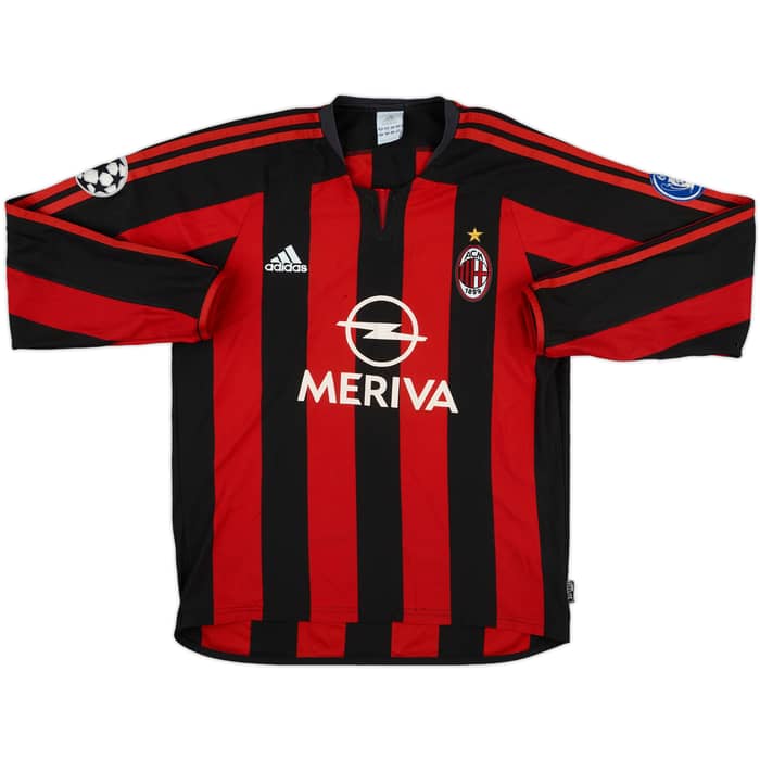 2003-04 AC Milan Home L/S Shirt - 5/10 - (S)