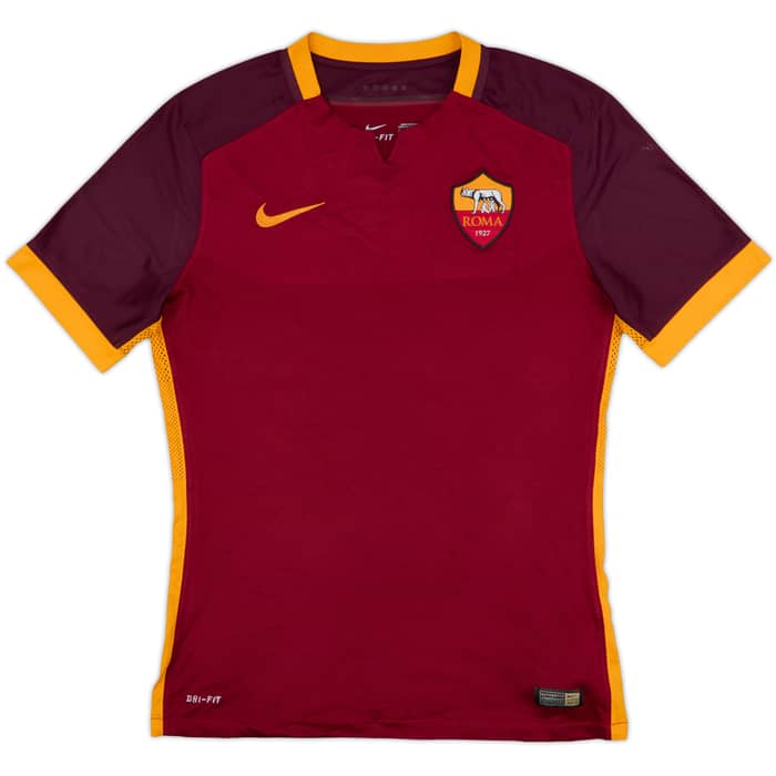 2015-16 Roma Authentic Home Shirt Totti #10 - 6/10 - (M)