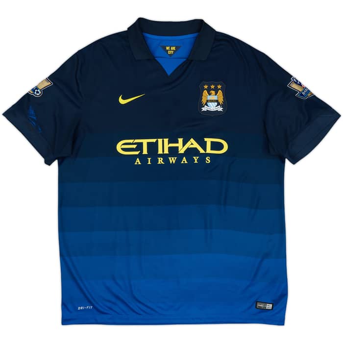2014-15 Manchester City Away Shirt Jovetic #35 - 7/10 - (XL)