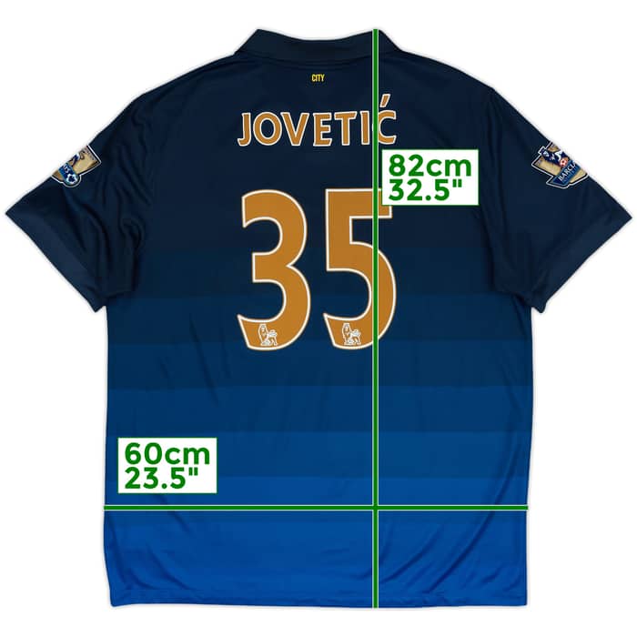 2014-15 Manchester City Away Shirt Jovetic #35 - 7/10 - (XL)