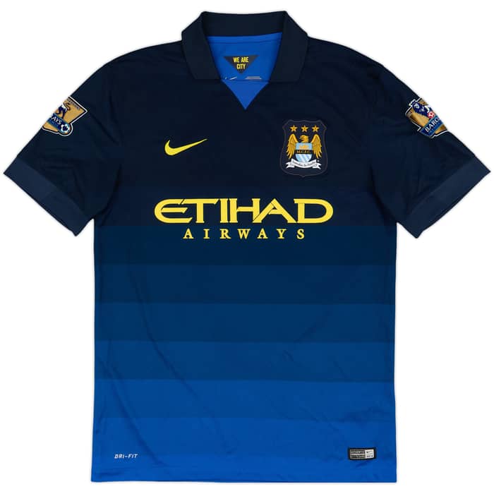 2014-15 Manchester City Away Shirt Kun Aguero #16 - 9/10 - (M)