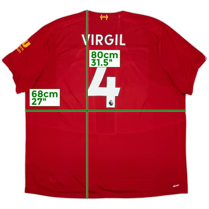 2019-20 Liverpool Home Shirt Virgil #4 - 6/10 - (3XL)