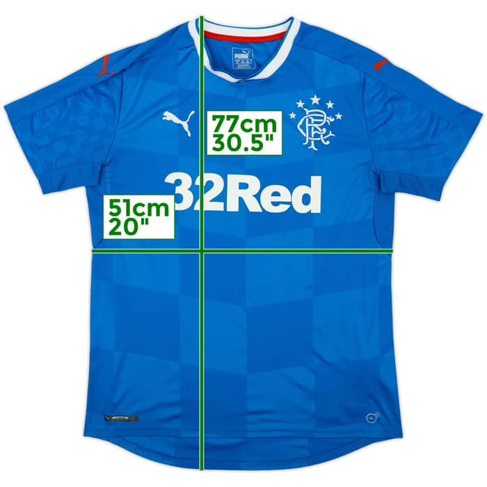 2016-18 Rangers Home Shirt - 8/10 - (L)