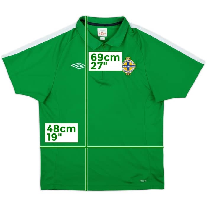 2012-13 Northern Ireland Umbro 1/4 Zip Polo Shirt - 8/10 - (M)