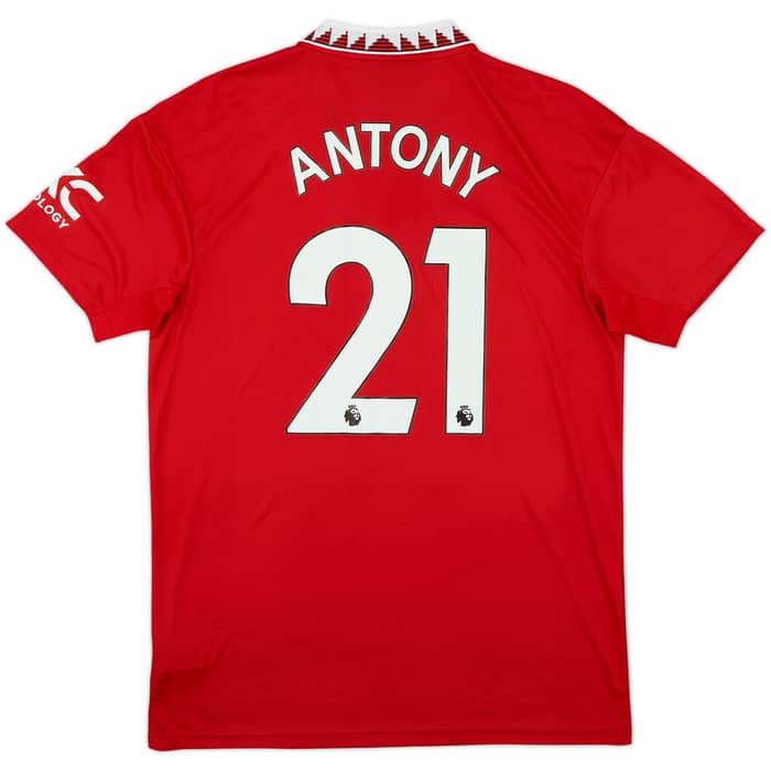 2022-23 Manchester United Home Shirt Antony #21 - 8/10 - (L)